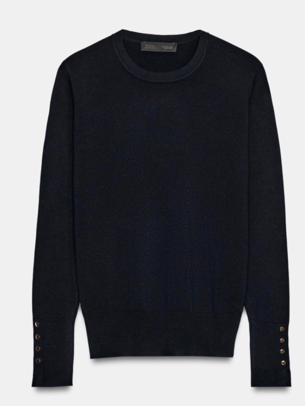 Zara Black Crewneck Sweater Size Large Worn Once